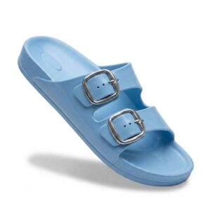 Women double strap slip ons