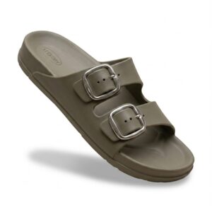 Women double strap slip ons